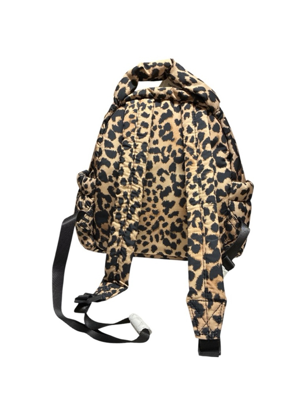 No Boundaries Leopard Print Hand Free Puffy Backpack - Black and Tan - Picture 7 of 11